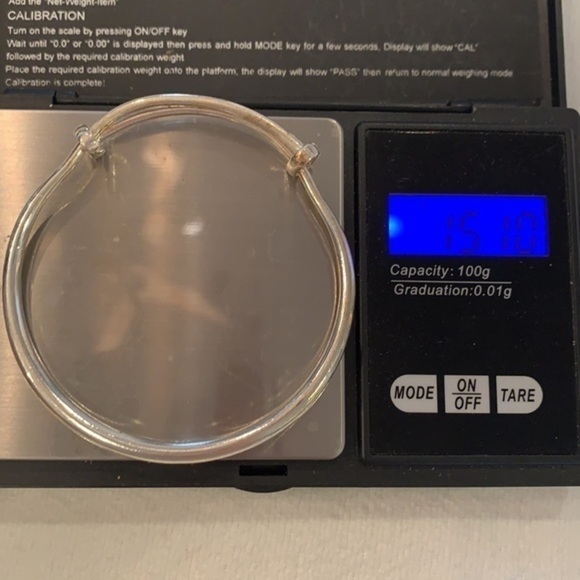 💐5/25 silver tone simple minimalist size small bracelet bangle - Picture 6 of 9